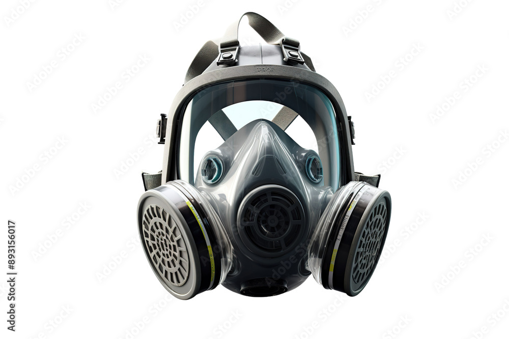 A Protective Respirator Mask Isolated on a White Background on a Clear PNG or White Background. A Protective Respirator Mask Isolated on a White Background on a Clear PNG or White Background.