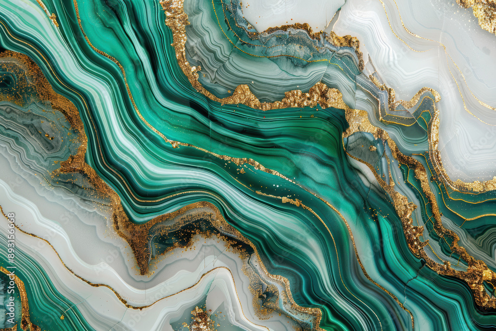 Marble Surface with Gold Highlights Marble Surface with Gold Highlights