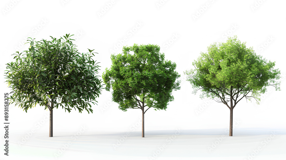 Backhousia citriodora tree isolated on white background Backhousia citriodora tree isolated on white background