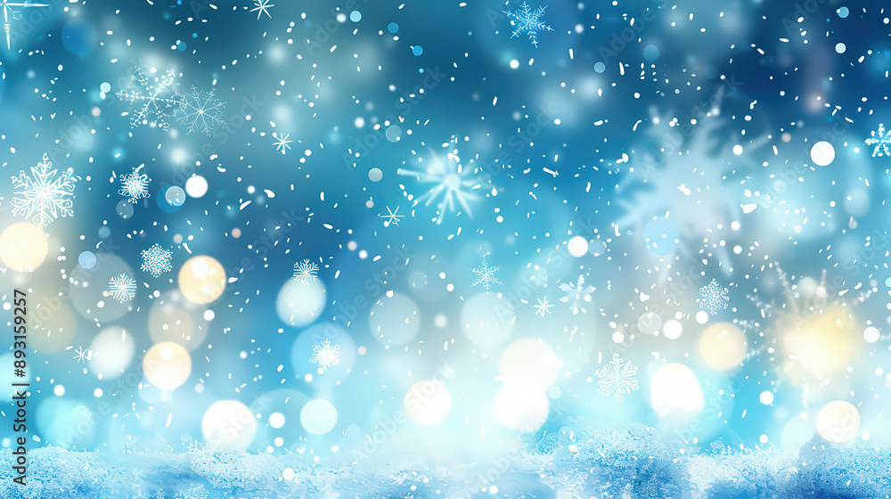 Raindrops on window with winter night sky and snowflakes Raindrops on window with winter night sky and snowflakes