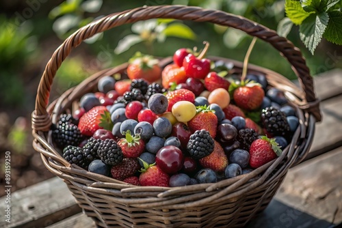 Fresh Berries in a Basket.