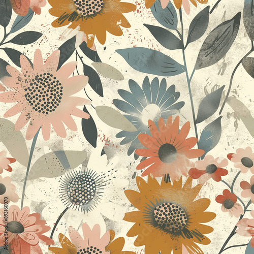 Step back in time with our collection of vintage floral patterns, reimagined with a modern twist. These designs evoke the nostalgia of bygone eras, Generative Ai Illustratrions. photo