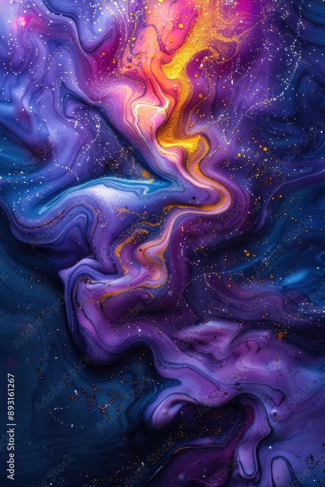 Obraz premium Holographic iridescent fluid texture background.