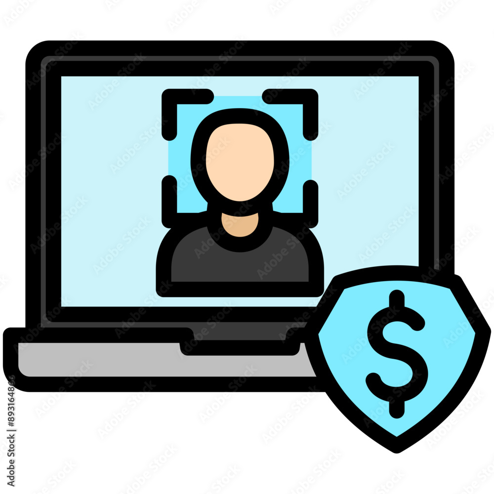 Biometric lineal multi color icon, related to financial technology theme. use for UI or UX kit, app and web development. Biometric lineal multi color icon, related to financial technology theme. use for UI or UX kit, app and web development.