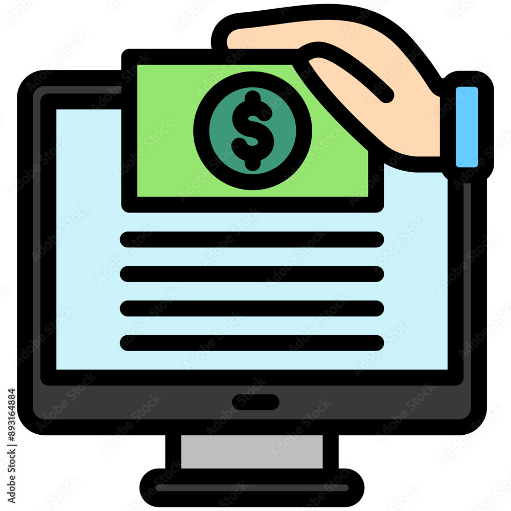 Digital Loan lineal multi color icon, related to financial technology theme. use for UI or UX kit, app and web development. Digital Loan lineal multi color icon, related to financial technology theme. use for UI or UX kit, app and web development.