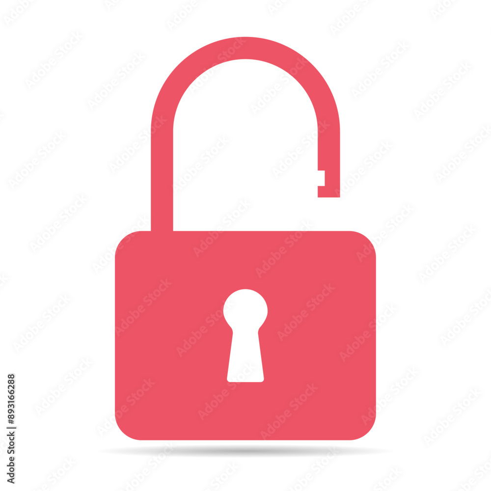 Lock classic design shadow icon, keyhole web button shape, secure vector illustration Lock classic design shadow icon, keyhole web button shape, secure vector illustration