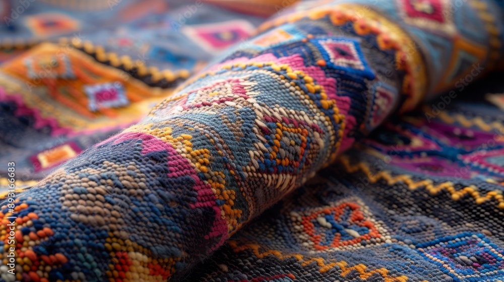A Close up of a Piece of Fabric With a Pattern on It's Surface - Generative AI A Close up of a Piece of Fabric With a Pattern on It's Surface - Generative AI