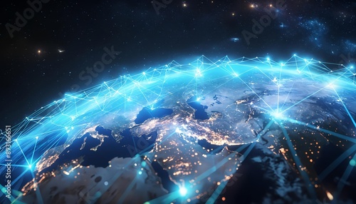 Advanced global connectivity: three-dimensional Earth networks and futuristic cyberspace community with satellite connections