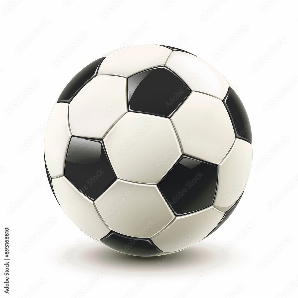 Soccer ball in realistic style isolated on a white background with shadow. Useful as an element for your designs. Vector illustration. Soccer ball in realistic style isolated on a white background with shadow. Useful as an element for your designs. Vector illustration.