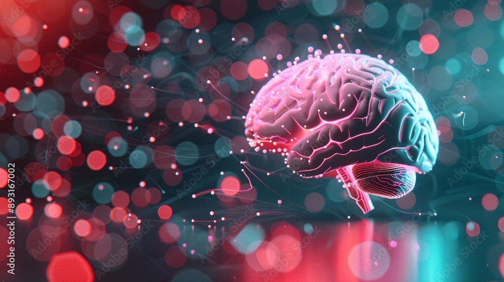 Hightech electronics mapping out brain development, illuminated neural pathways, modern tech environment, photorealistic, vibrant colors Hightech electronics mapping out brain development, illuminated neural pathways, modern tech environment, photorealistic, vibrant colors