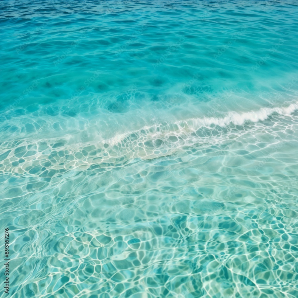 Obraz premium Turquoise green sea water, abstract nature summer textured background