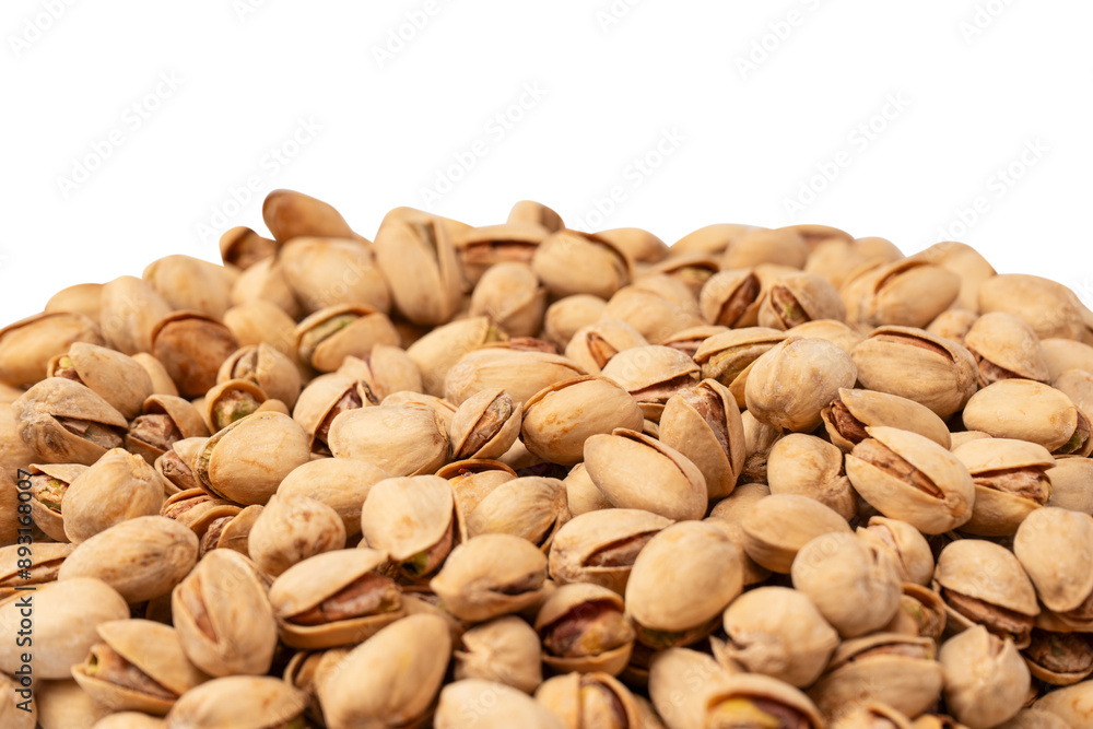 Tasty pistachios isolated on a white background. Tasty pistachios isolated on a white background.