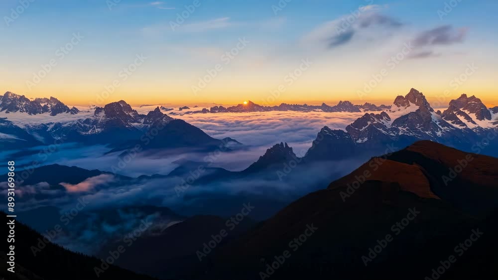 Above the Clouds: Sunrise Time Lapse in the Mountains Above the Clouds: Sunrise Time Lapse in the Mountains