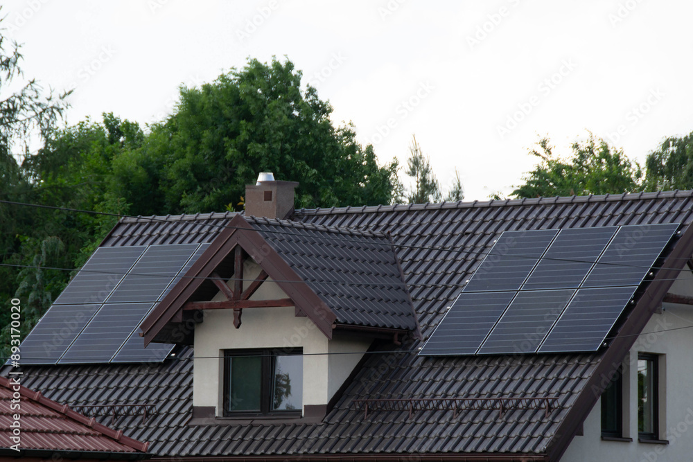 Installing a Solar Cell on a Roof. Installing a Solar Cell on a Roof.