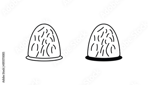 Haystack icon design with white background stock illustration