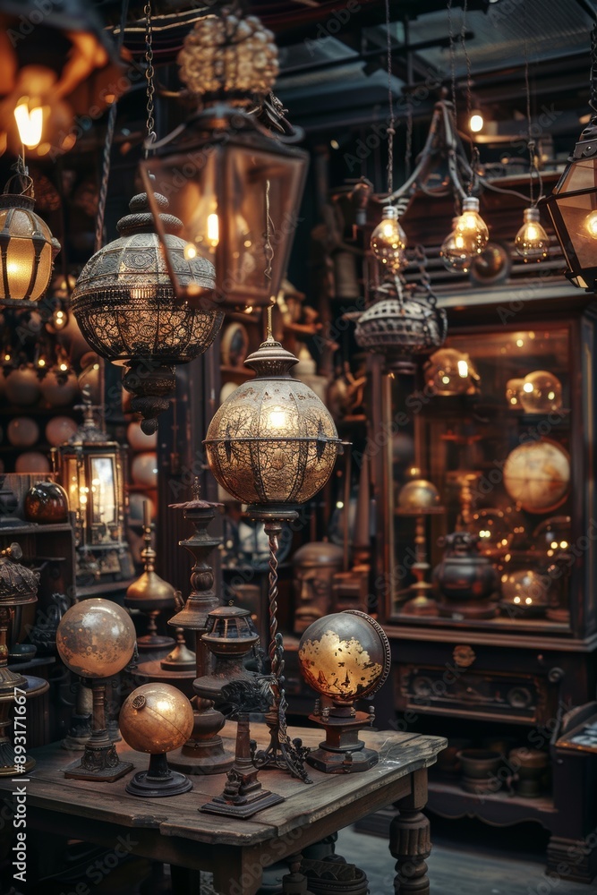 Lanterns and lamps in a shop in Istanbul, Turkey Lanterns and lamps in a shop in Istanbul, Turkey