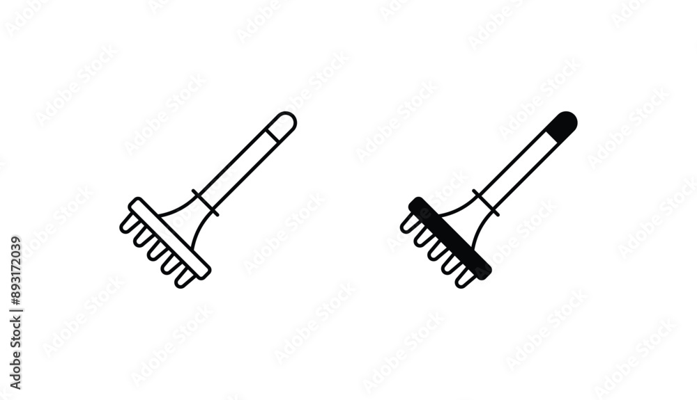 Rake icon design with white background stock illustration Rake icon design with white background stock illustration