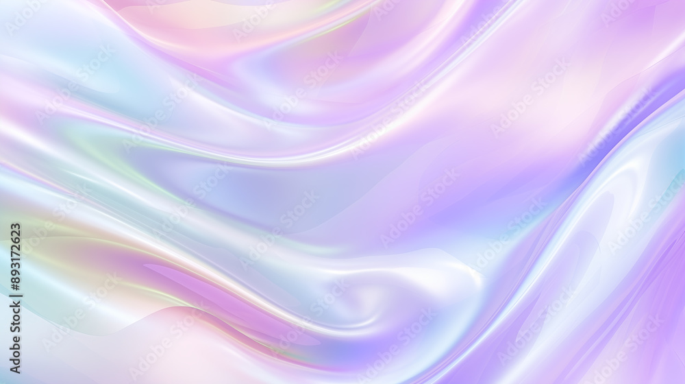 Naklejka premium Holographic gradient neon banner. Fashionable pastel rainbow unicorn background.