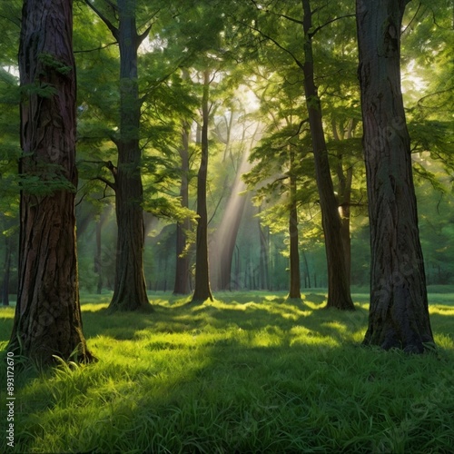 morning in the forest