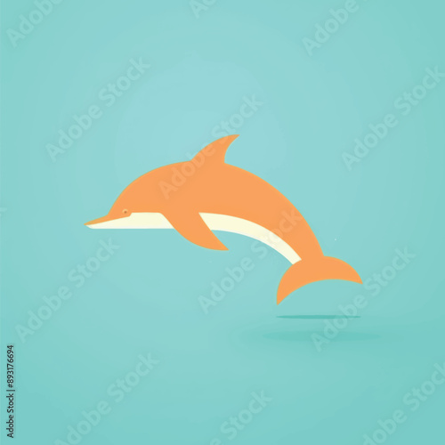 Minimalist dolphin illustration design