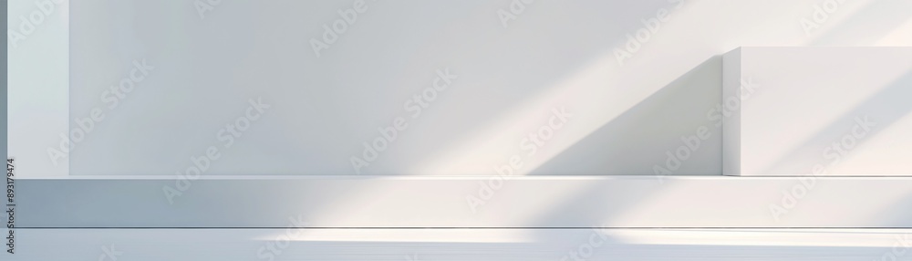A minimalist scene with a bright background and a simple geometric shapes. A minimalist scene with a bright background and a simple geometric shapes.