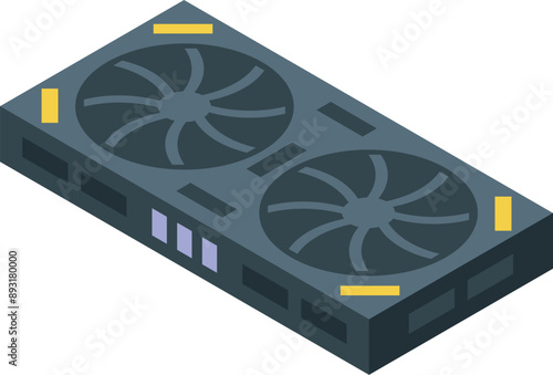 Powerful gaming graphics card with a cooling system featuring dual fans, delivering exceptional performance for demanding tasks