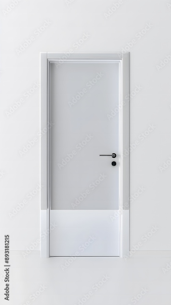 modern single door with a glossy finish, standing against a plain white background. modern single door with a glossy finish, standing against a plain white background.