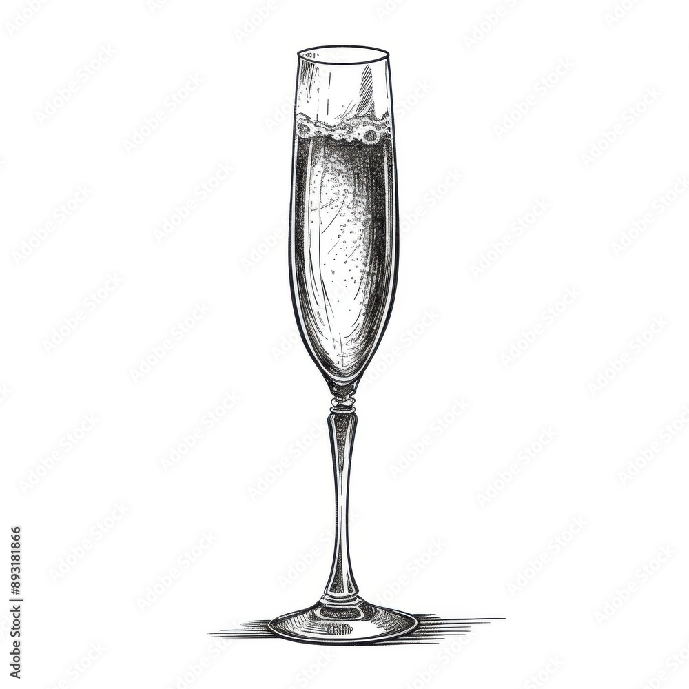 Fototapeta premium Black and white Vintage engraved art of a French 75 isolated on white background, ink sketch illustration, simple vector art design, highly detailed line art, high contrasty