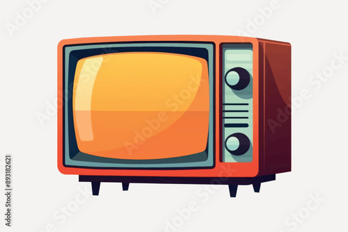 Vintage television with retro design