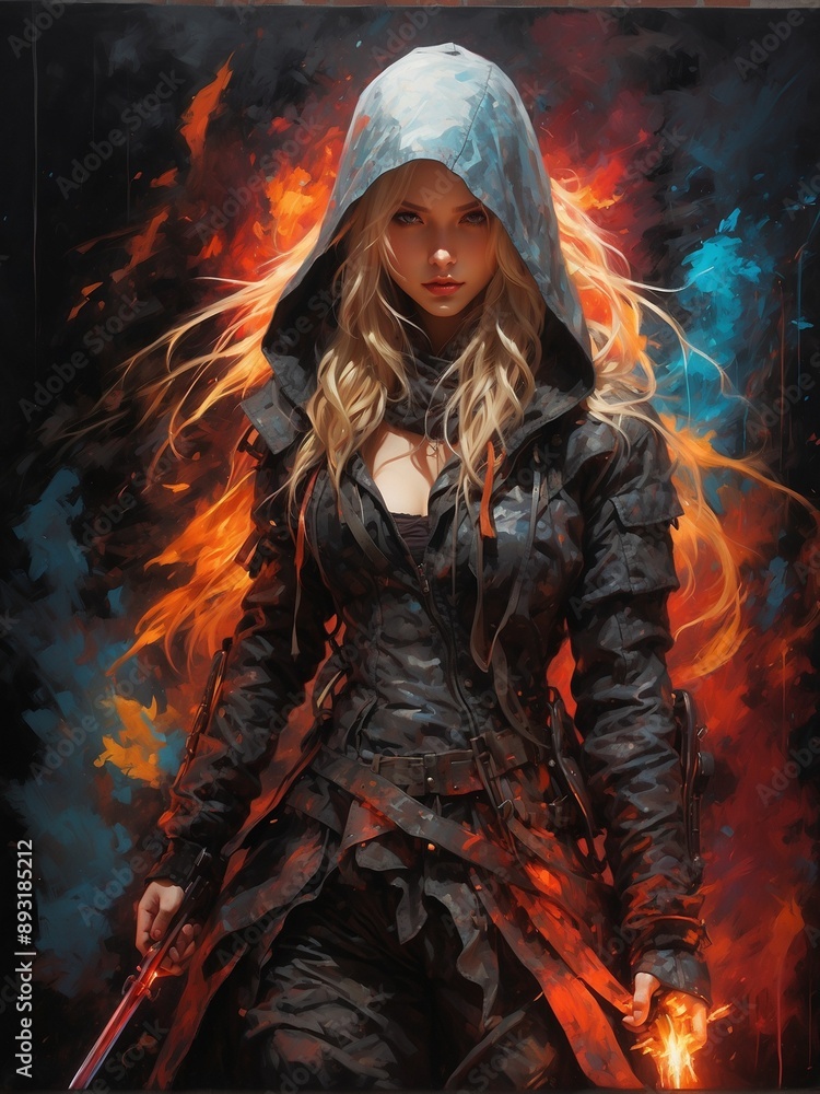 Fototapeta premium woman in a jacket