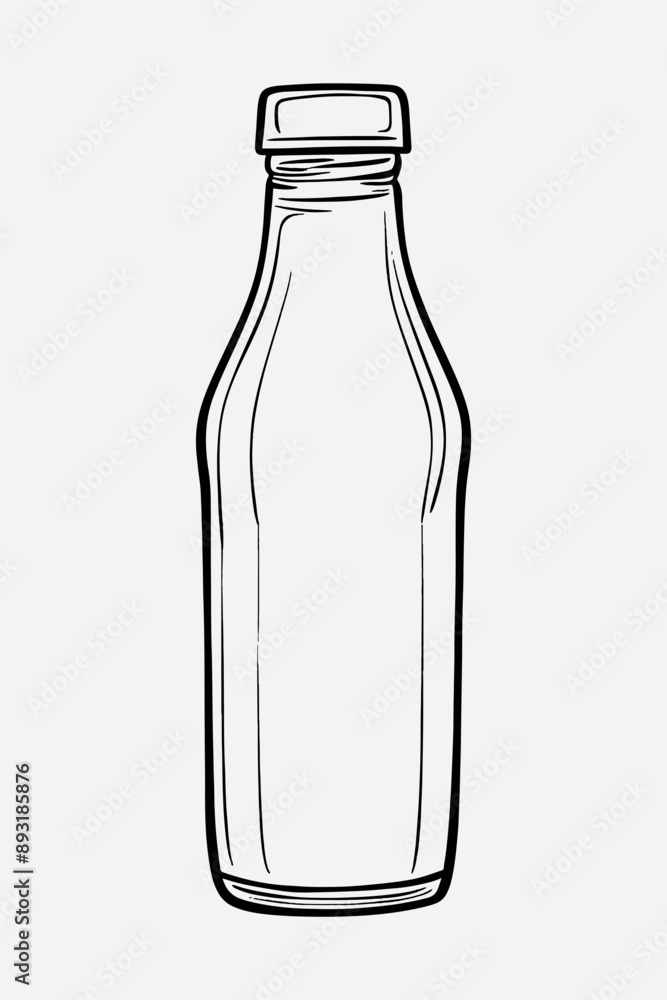 Simple glass bottle illustration Simple glass bottle illustration