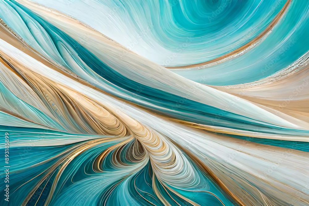 Fototapeta premium Marble abstract acrylic background. Marbling artwork texture.