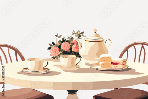 Elegant tea time setup