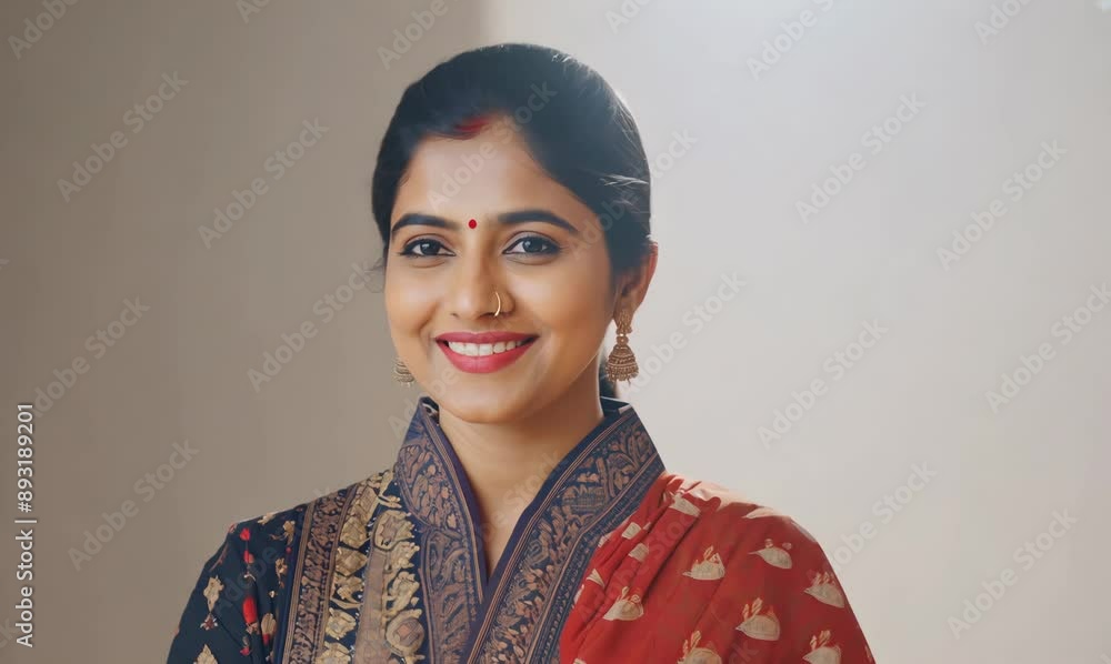 Group portrait of an Indian woman in her 30s wearing kurta pajama in a minimalist background Group portrait of an Indian woman in her 30s wearing kurta pajama in a minimalist background