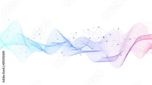 Global network connection banner design template. Header social network communication in the global business concept. Big data visualization. Internet technology