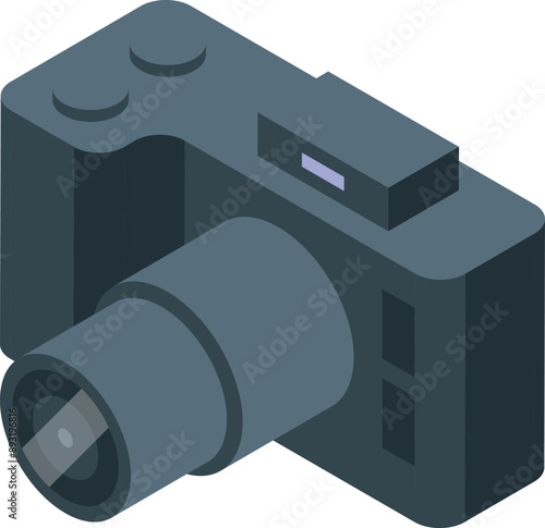 Professional digital camera is taking pictures for a photographer or journalist