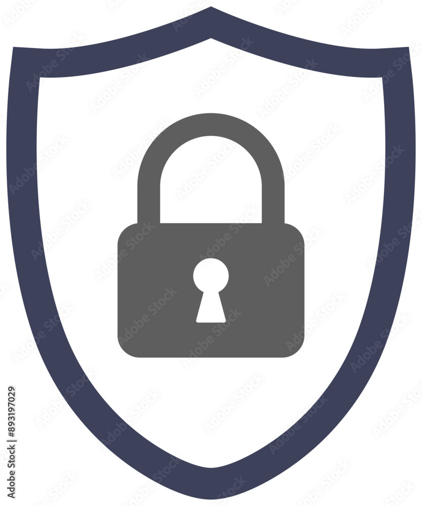 Shield key icon isolated on white background. Shield key icon isolated on white background.