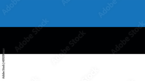 Official vector flag of Estonia. Illustration eps10.