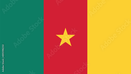 Official vector flag of Cameroon. Illustration eps10.