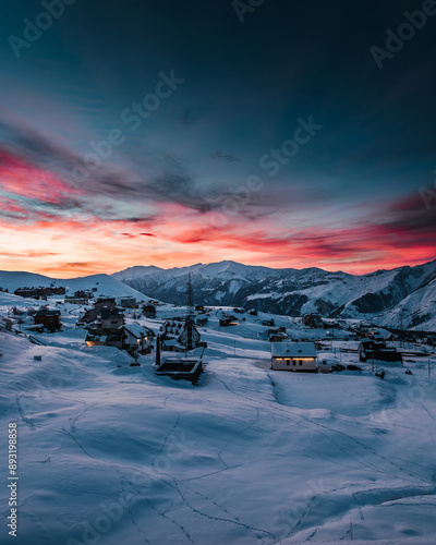 Sunrise over the mountains ( Gudauri, Georgia - 2024 )