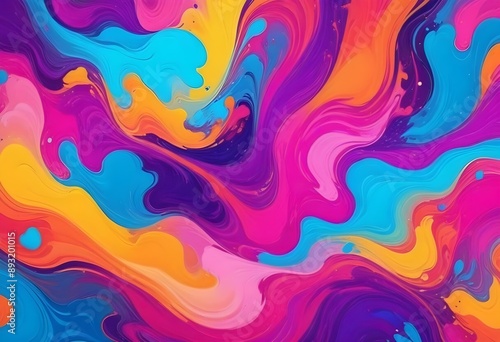 a colorful painting of a rainbow colored liquid