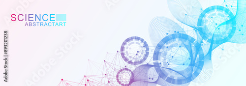 Quantum computing. Quantum processing. Artificial intelligence quantum computer technology concept. Future new technology for business or science presentation. Vector illustration.