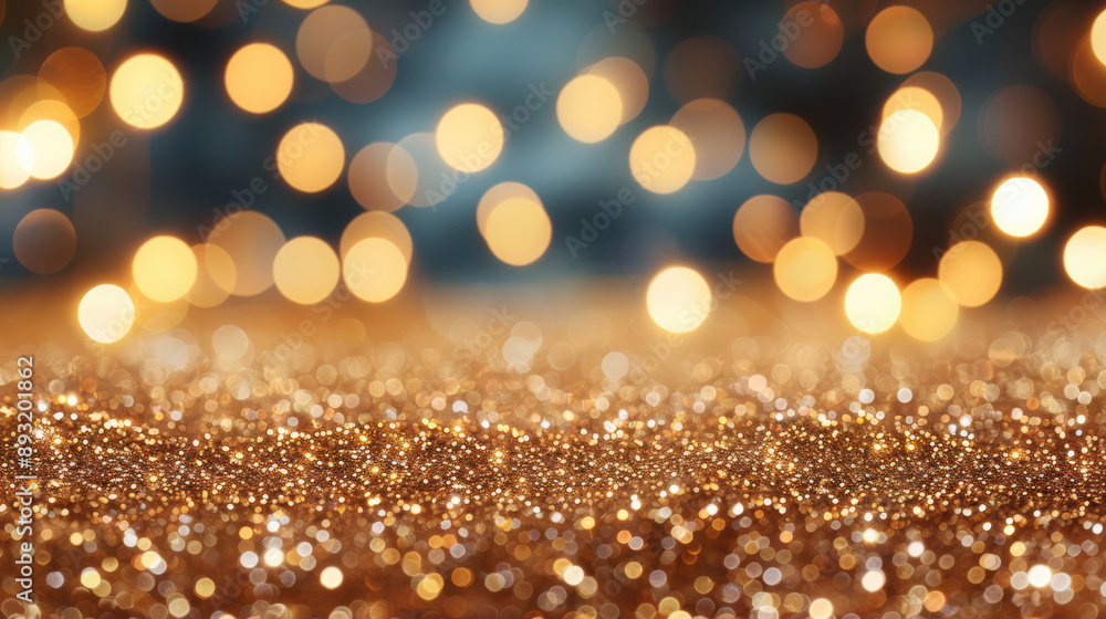 Golden glittering lights and bokeh effect create a magical and festive background perfect for celebrations and holiday-themed designs. Golden glittering lights and bokeh effect create a magical and festive background perfect for celebrations and holiday-themed designs.