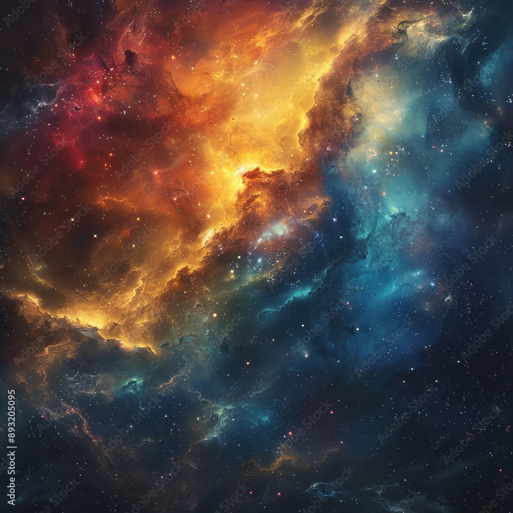 Stunning cosmic nebula with vibrant colors blending in space, showcasing the beauty and mystery of the universe for a captivating visual experience. Stunning cosmic nebula with vibrant colors blending in space, showcasing the beauty and mystery of the universe for a captivating visual experience.