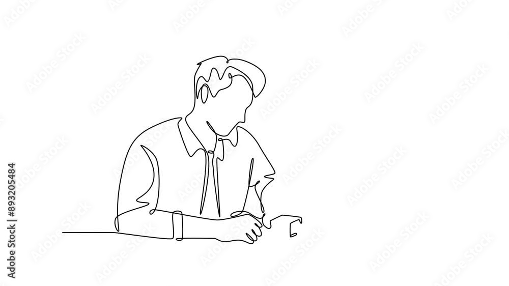 Lecturers teaching in class concept. Single line draw design. Full length animation illustration. High quality 4k footage. Lecturers teaching in class concept. Single line draw design. Full length animation illustration. High quality 4k footage.