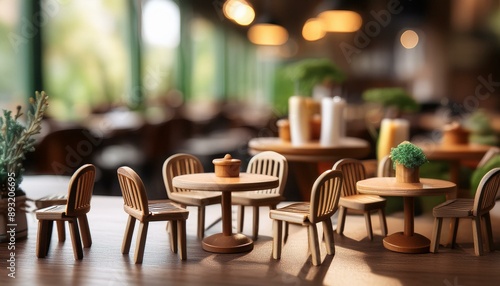 분위기 좋은 레스토랑 카페 테이블 미니어처 © 순단 강