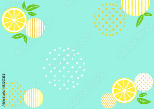 レモンのフレッシュなイラストの背景素材