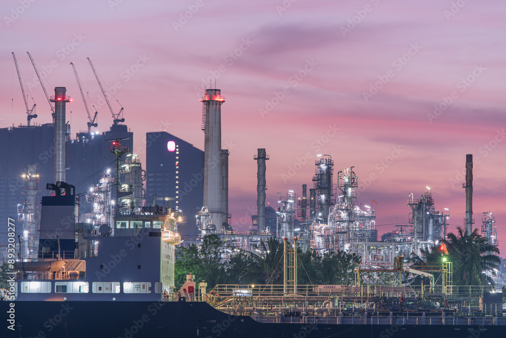 oil and gas refinery petrochemical factory at sunset, petroleum and chemical plant oil and gas refinery petrochemical factory at sunset, petroleum and chemical plant