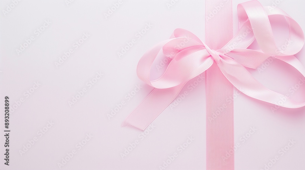 soft pink paper background with pink ribbon, cancer concept soft pink paper background with pink ribbon, cancer concept