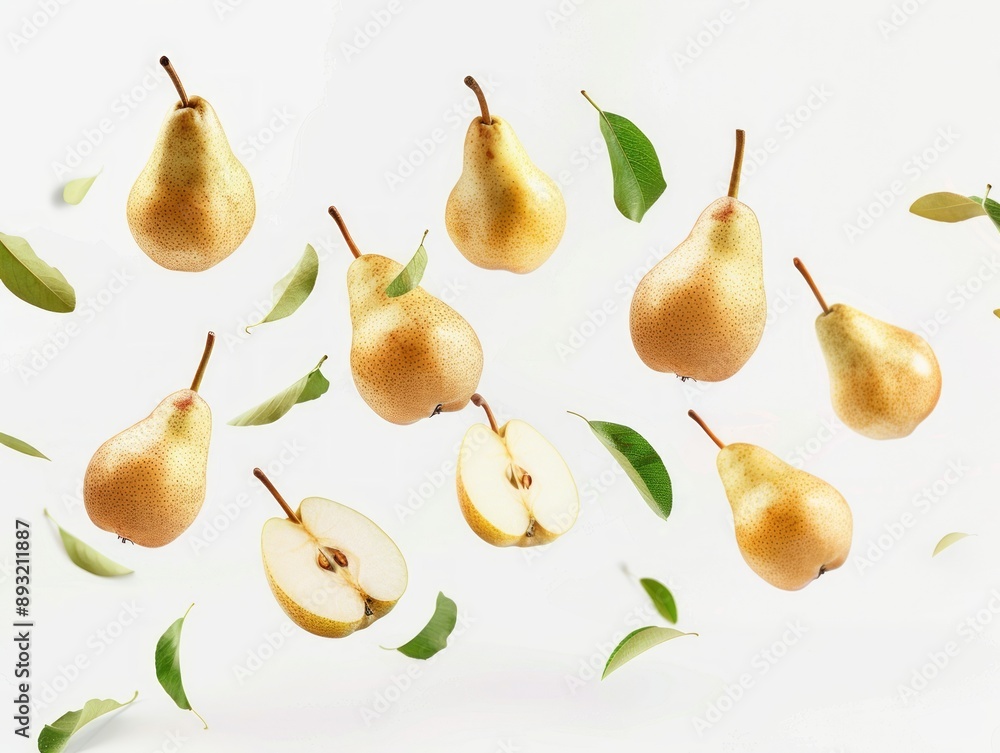 Pearfectly Flying: A Surreal Image of Pears in Flight Pearfectly Flying: A Surreal Image of Pears in Flight
